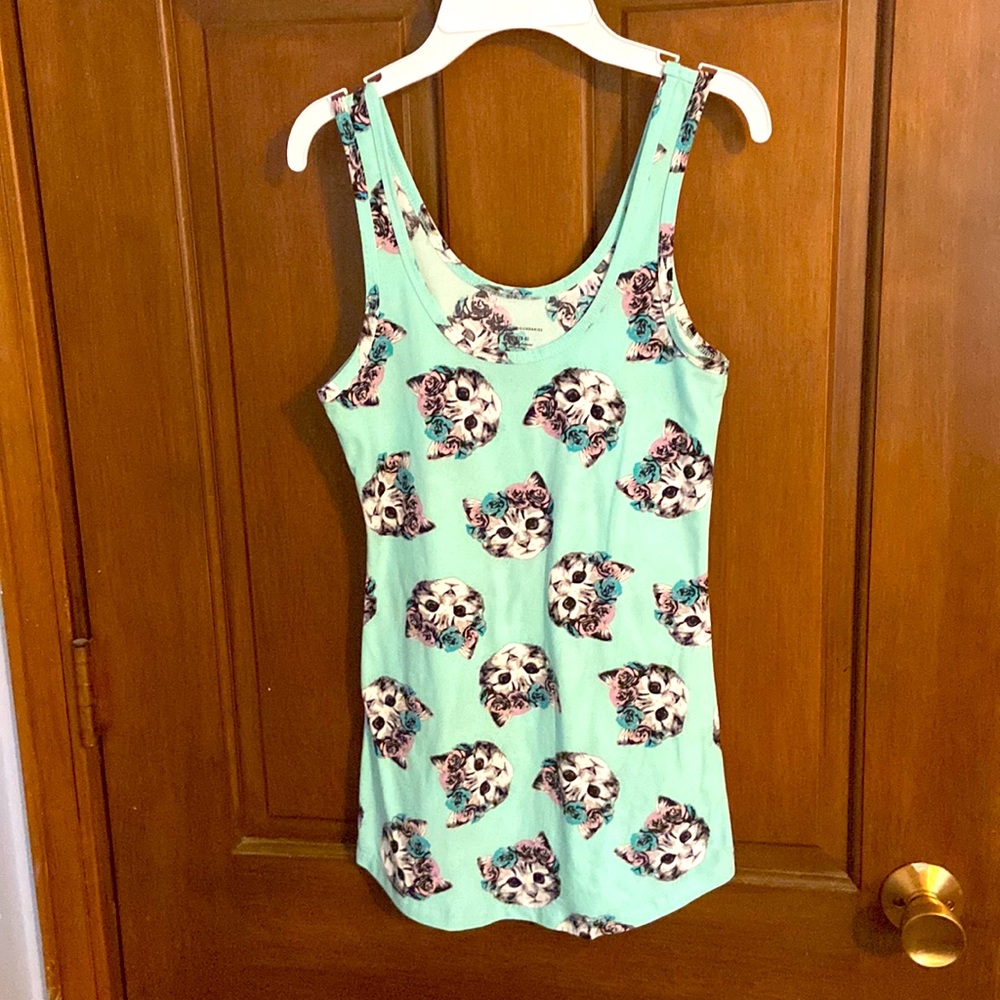 Teal cat tank